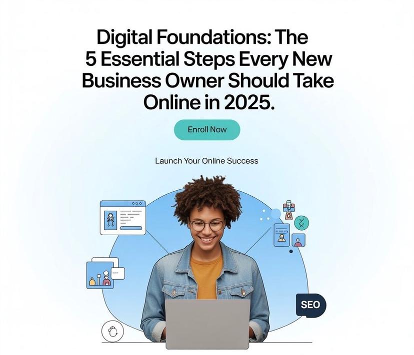 Digital Foundations: The 5 Essential Steps Every New Business Owner Should Take Online in 2025